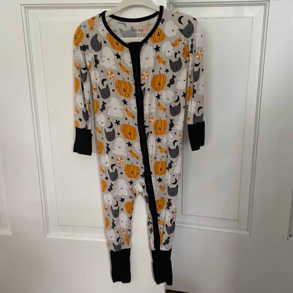 Little Sleepies 6-12M Boo Crew long sleeve zippy pajamas